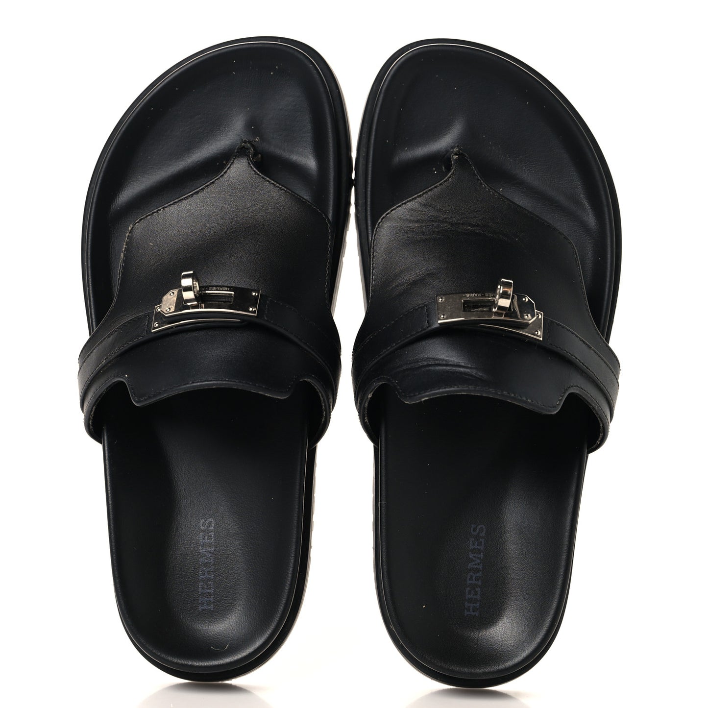 Calfskin Womens Empire Sandals 37.5 Black
