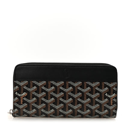 Goyard Goyardine Matignon Zip Around GM Wallet Black 1 of 7