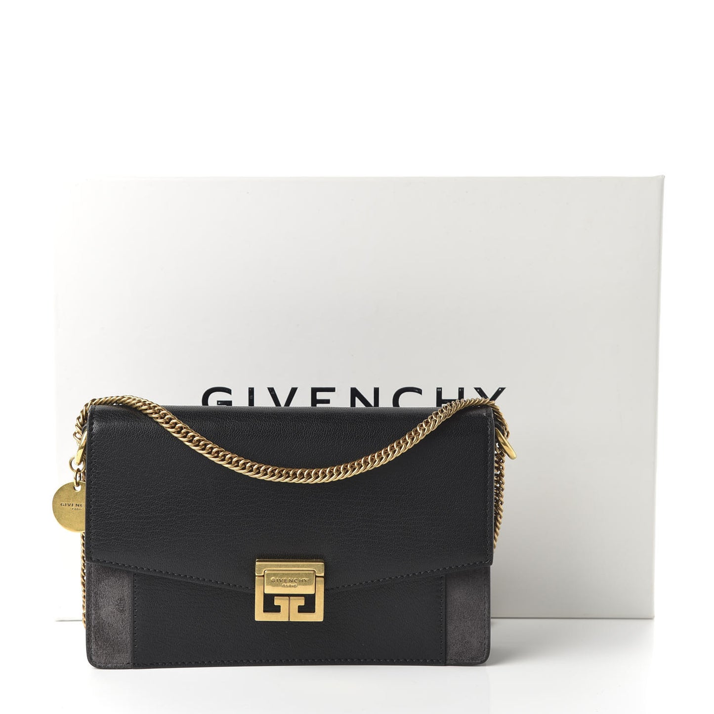 Goatskin Suede GV3 Mini Chain Bag Black