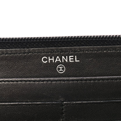 Chanel Caviar Quilted Boy Long Zip Around Wallet Black 6 of 11