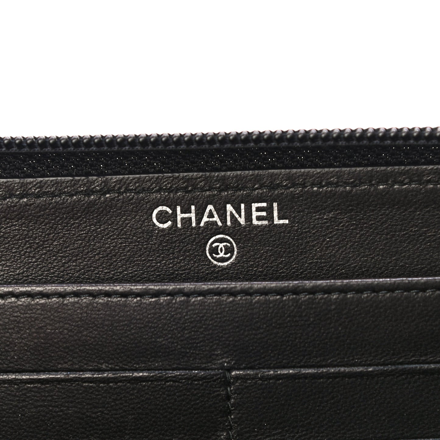 Caviar Quilted Boy Long Zip Around Wallet Black