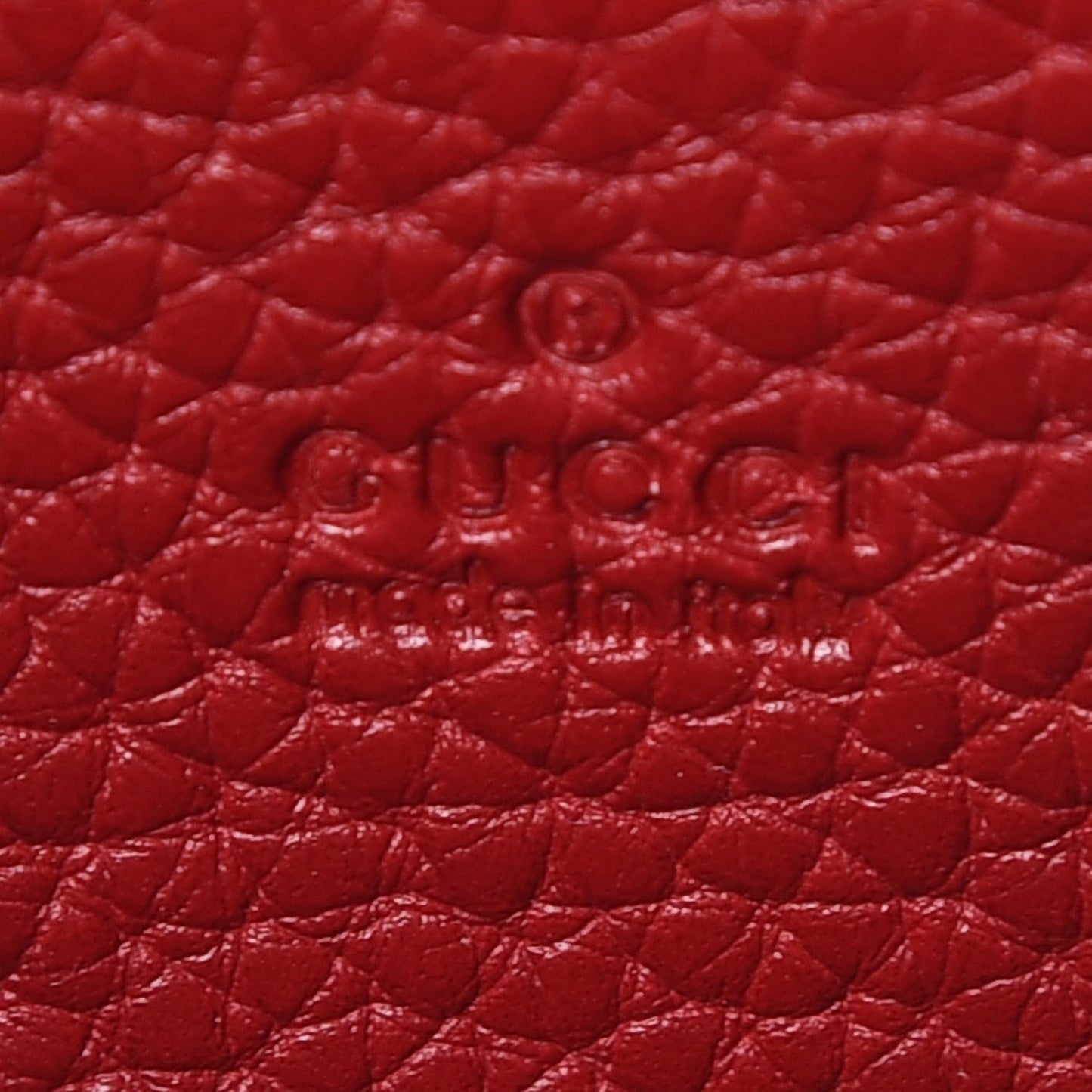 Calfskin GG Marmont Chain Wallet Vulcanic Red