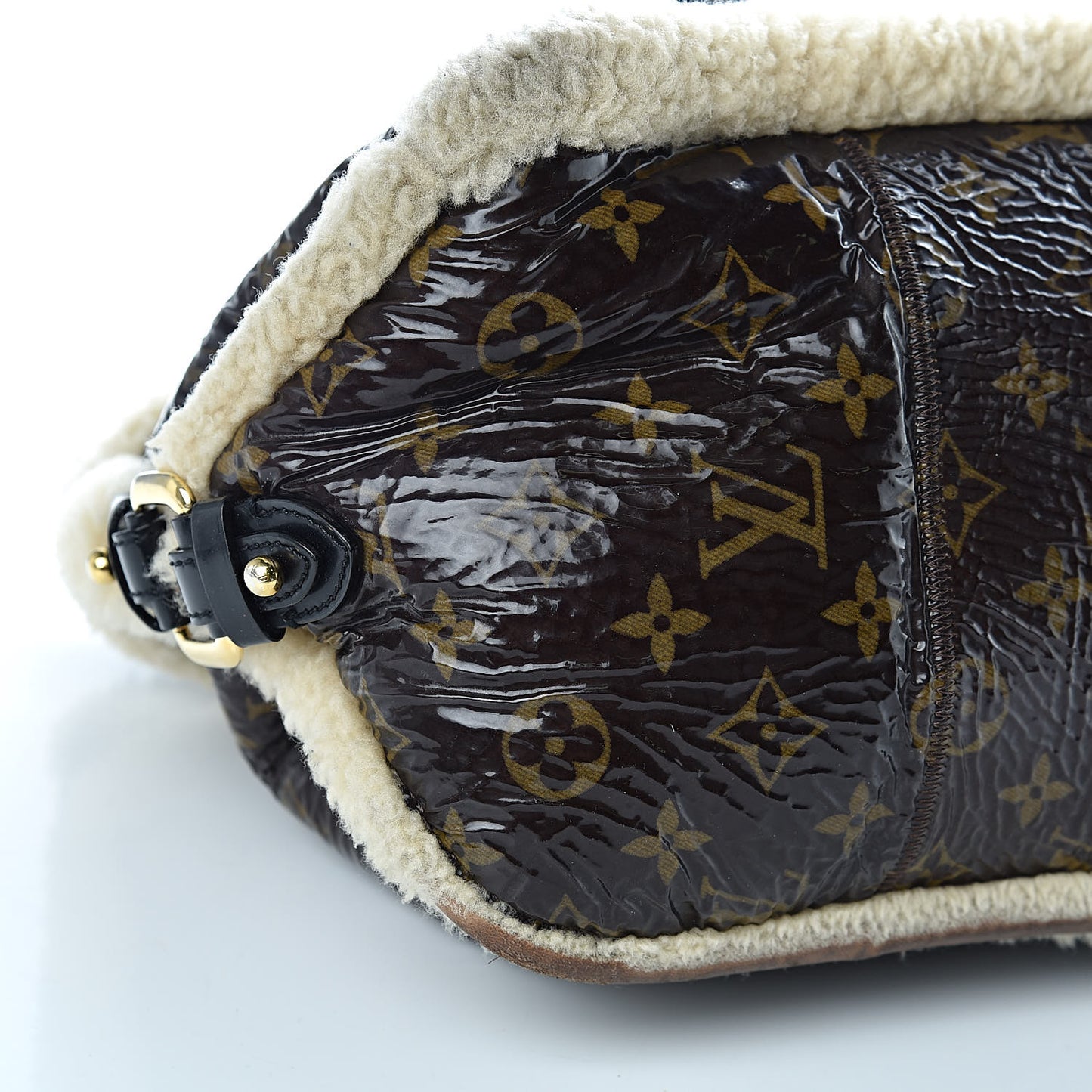 Patent Monogram Shearling Sac Thunder