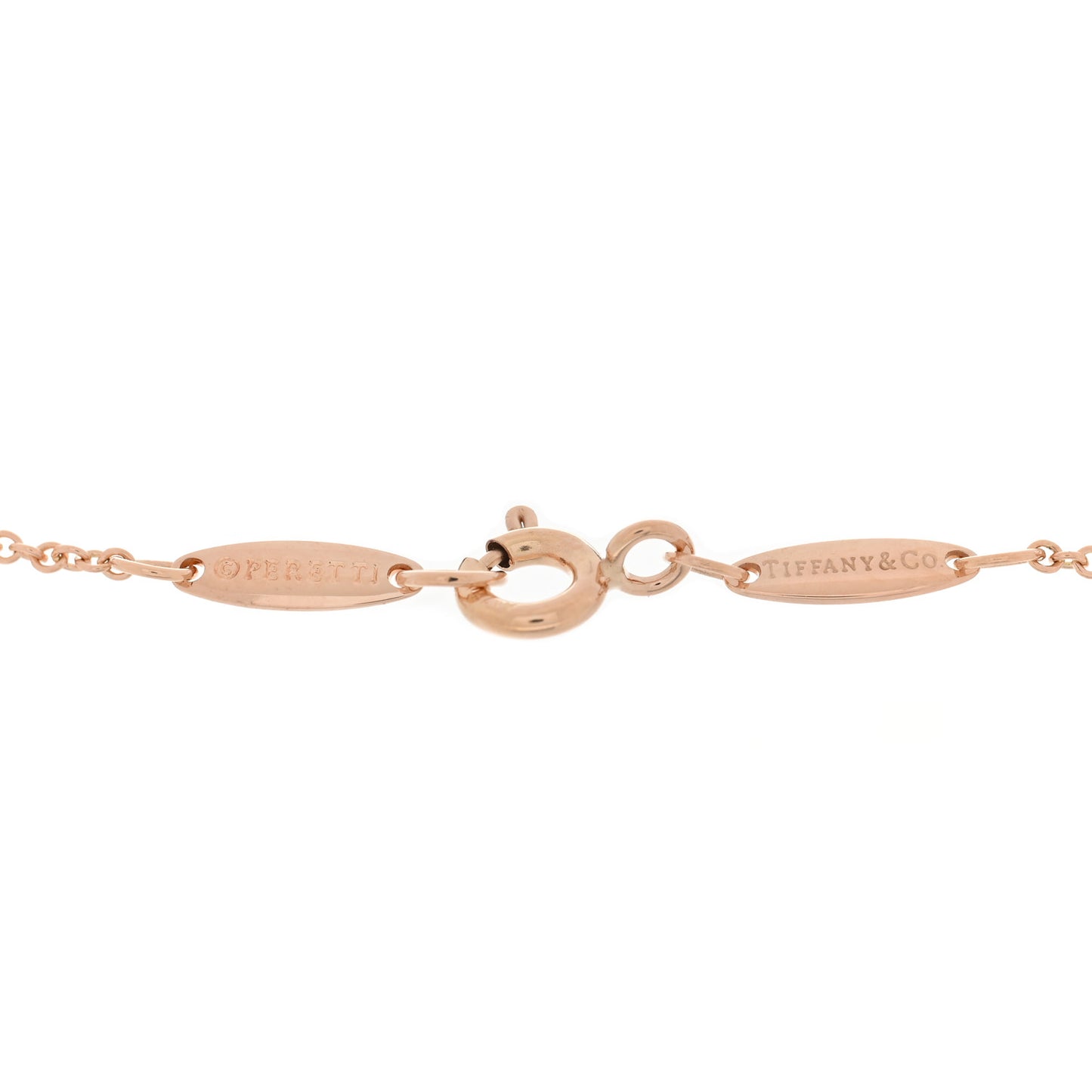18K Rose Gold Diamond .30ctw Elsa Peretti Diamonds by the Yard Station Bracelet