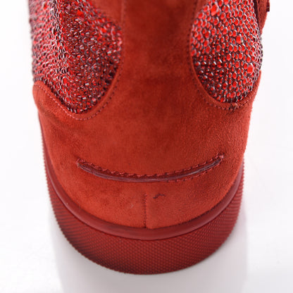 Christian Louboutin Veau Velours Strass Mens Louis Flat Sneakers 41 Red 17 of 18