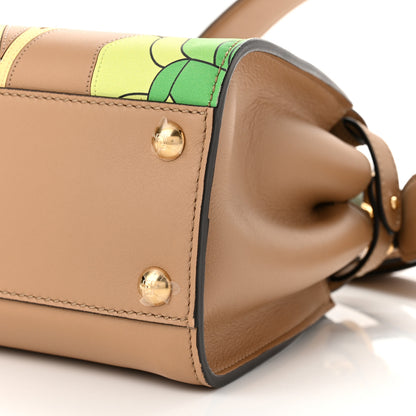 Fendi Nappa Nubuck Pequin Flower Inlay Mini Peekaboo Iconic Satchel Cuoio Multicolor 10 of 10