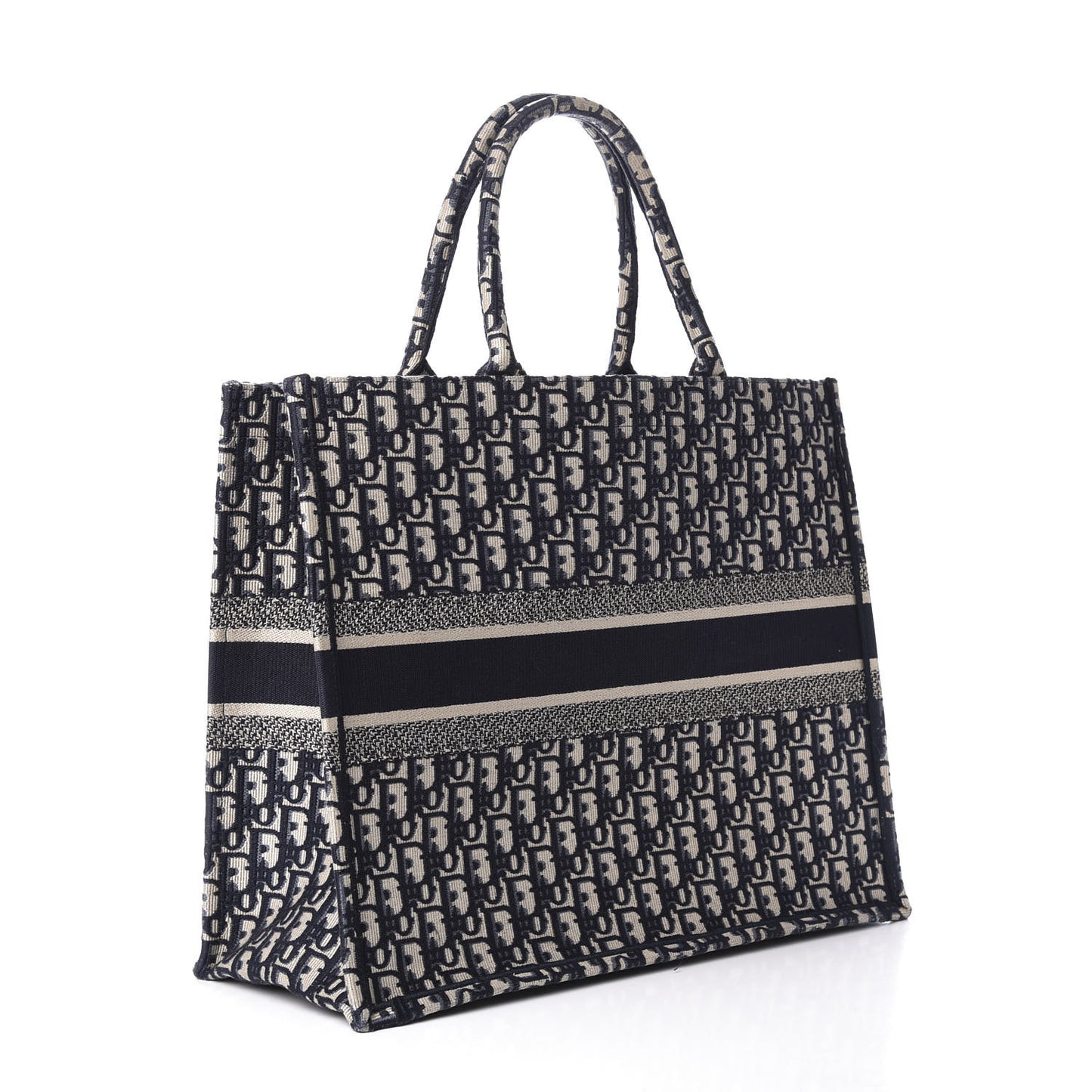 Oblique Book Tote Blue Multicolor