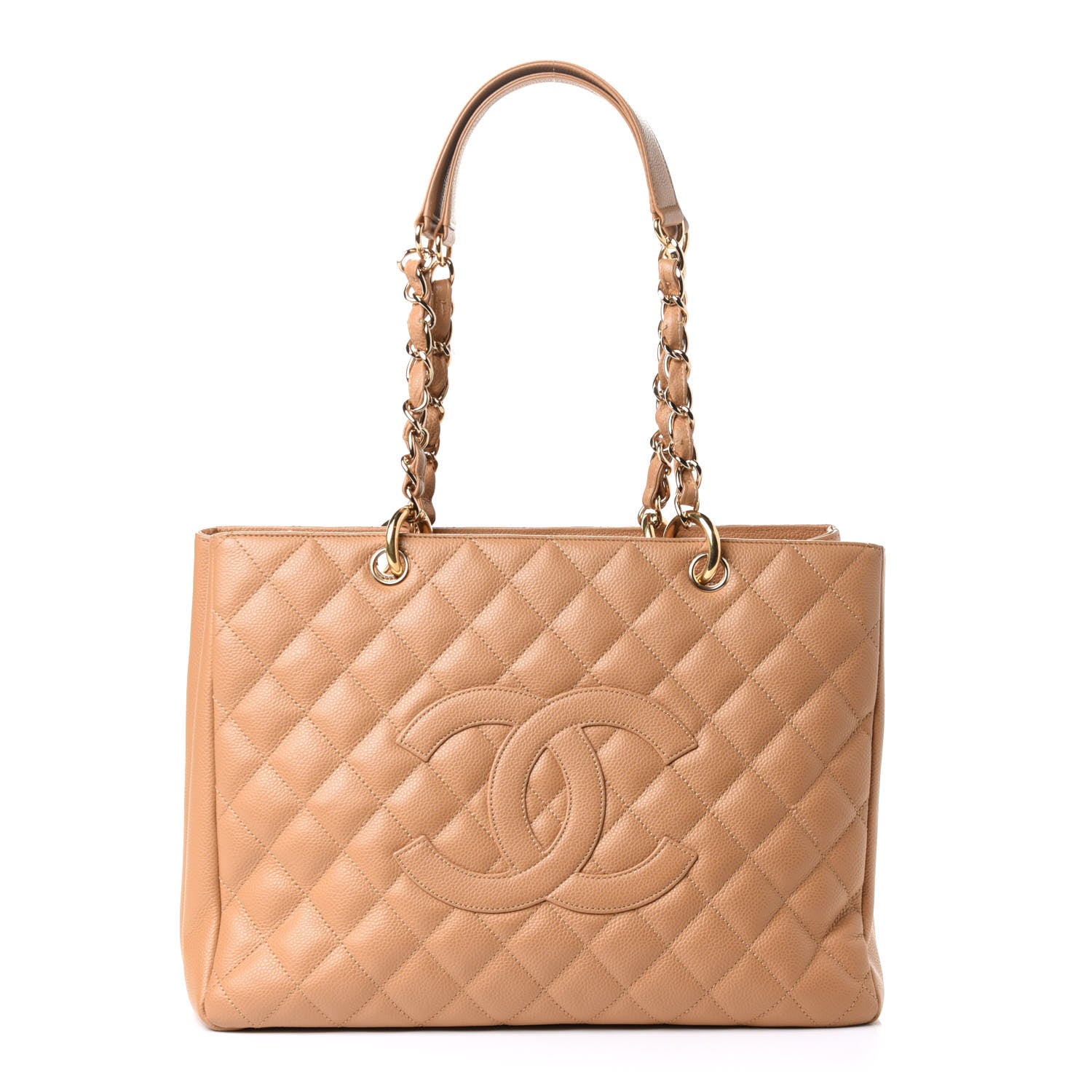 Chanel Caviar Quilted Grand Shopping Tote GST Beige 1 of 5