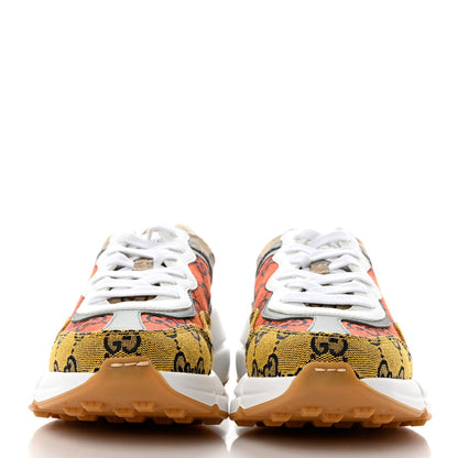 Gucci Monogram Multicolor Demetra Womens Rhyton Sneakers 36 Yellow Blue Great White Tabasco 2 of 8