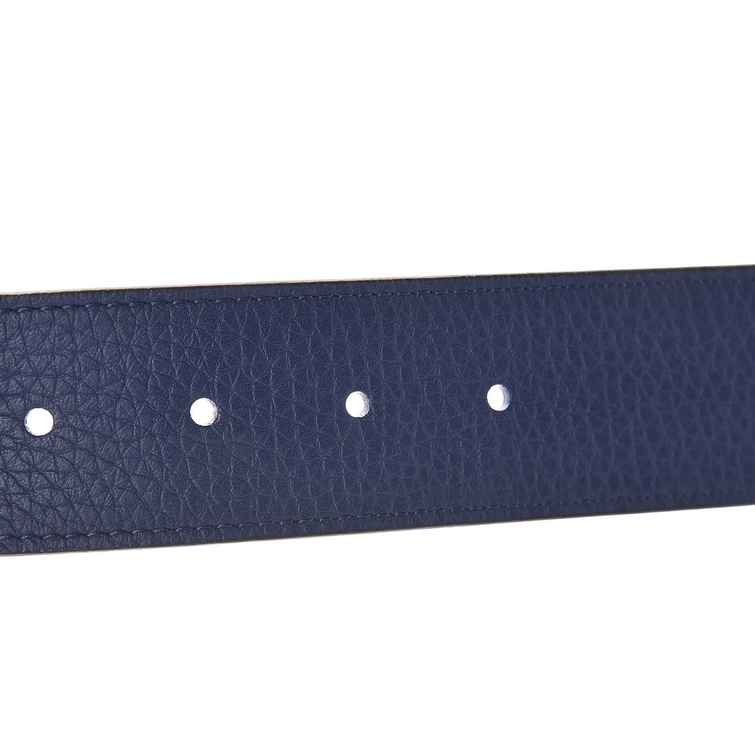 Louis Vuitton Taurillon Calfskin 40mm LV Initiales Reversible 90 36 Belt Blue 5 of 7