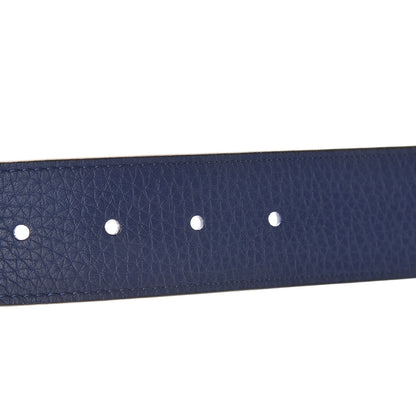 Louis Vuitton Taurillon Calfskin 40mm LV Initiales Reversible 90 36 Belt Blue 5 of 7