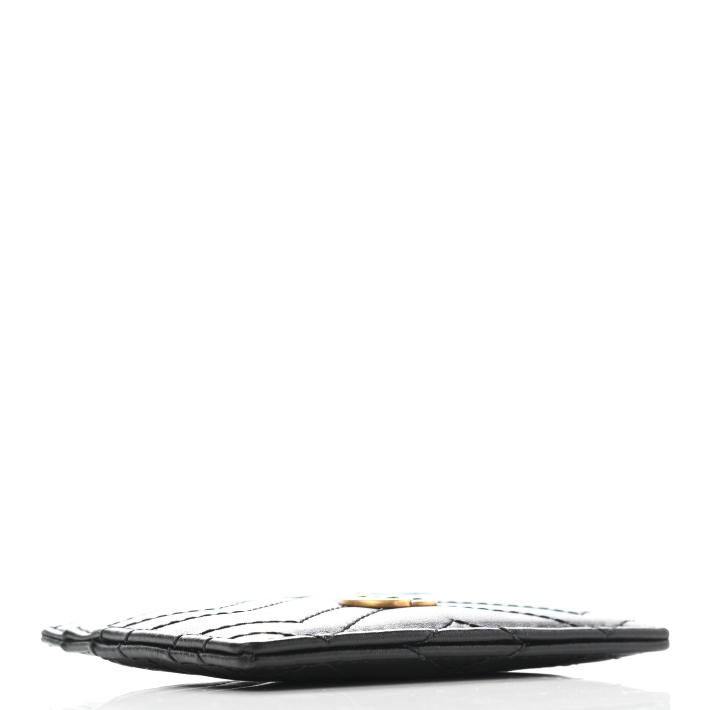 Calfskin Matelasse GG Marmont Card Holder Black