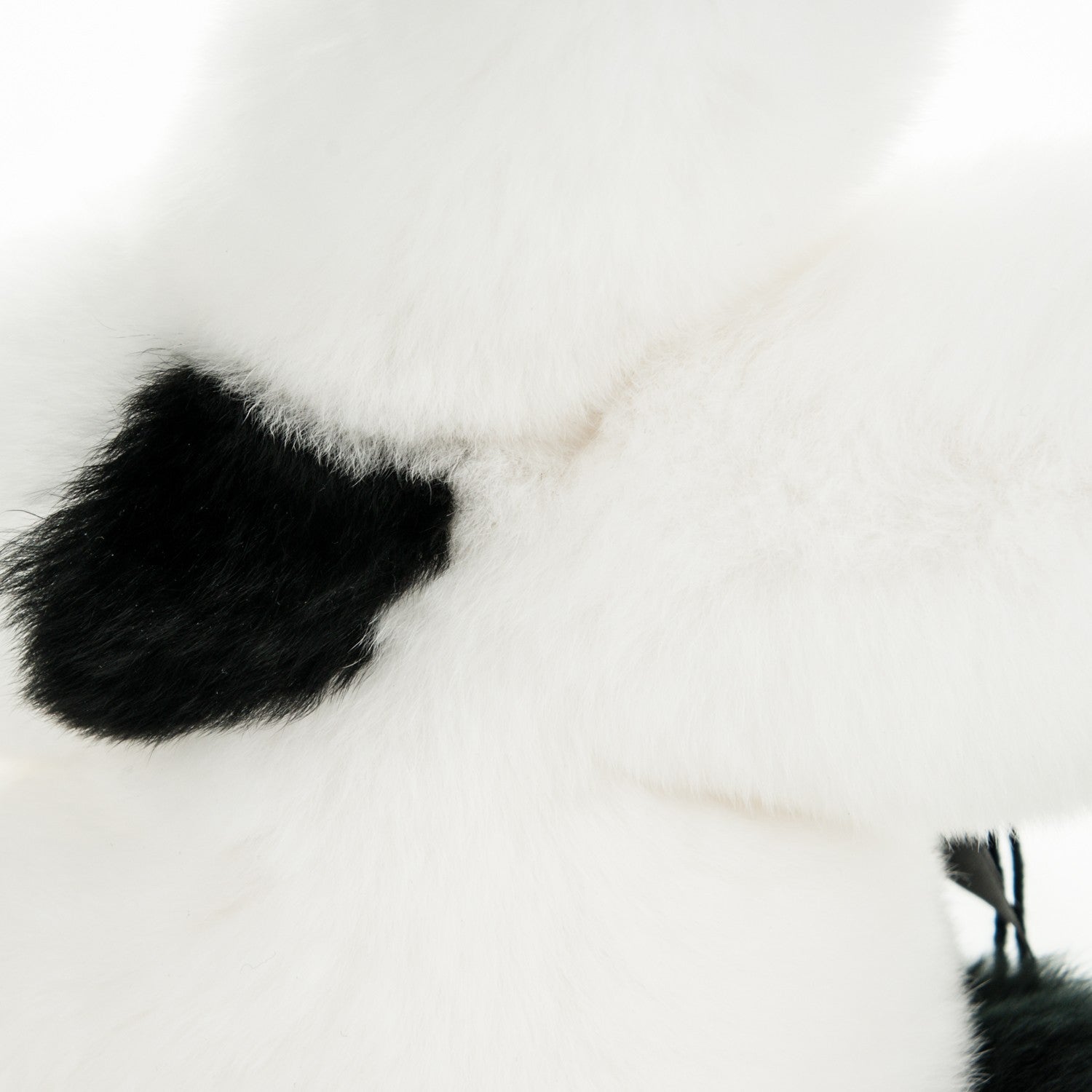 Prada Fur Rabbit Charm White Black 4 of 5