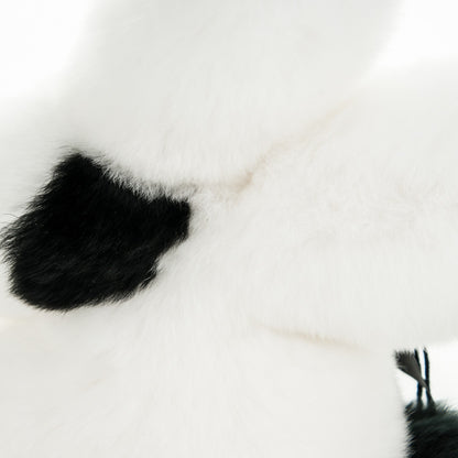 Prada Fur Rabbit Charm White Black 4 of 5
