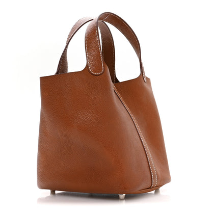 Hermes Barenia Faubourg Picotin Lock 18 PM Fauve 3 of 13