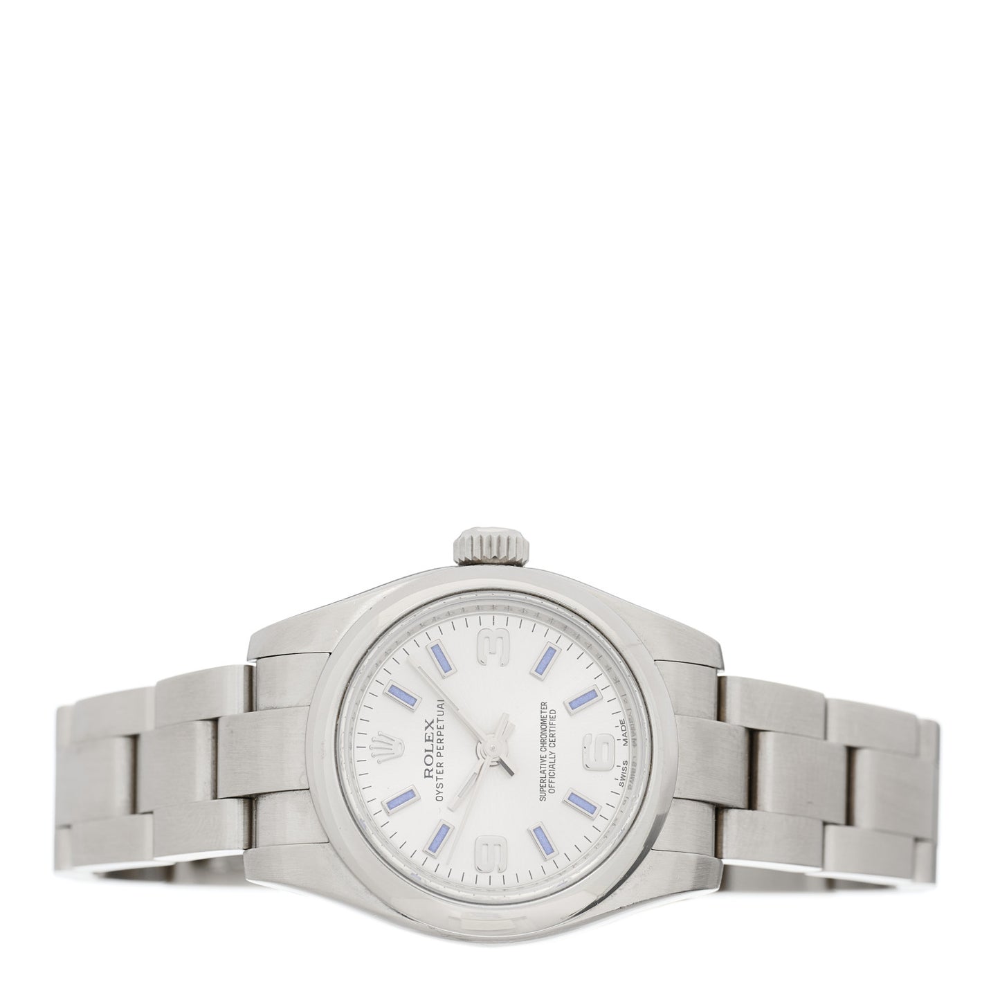 Stainless Steel 26mm Oyster Perpetual Watch Blue Index 176200