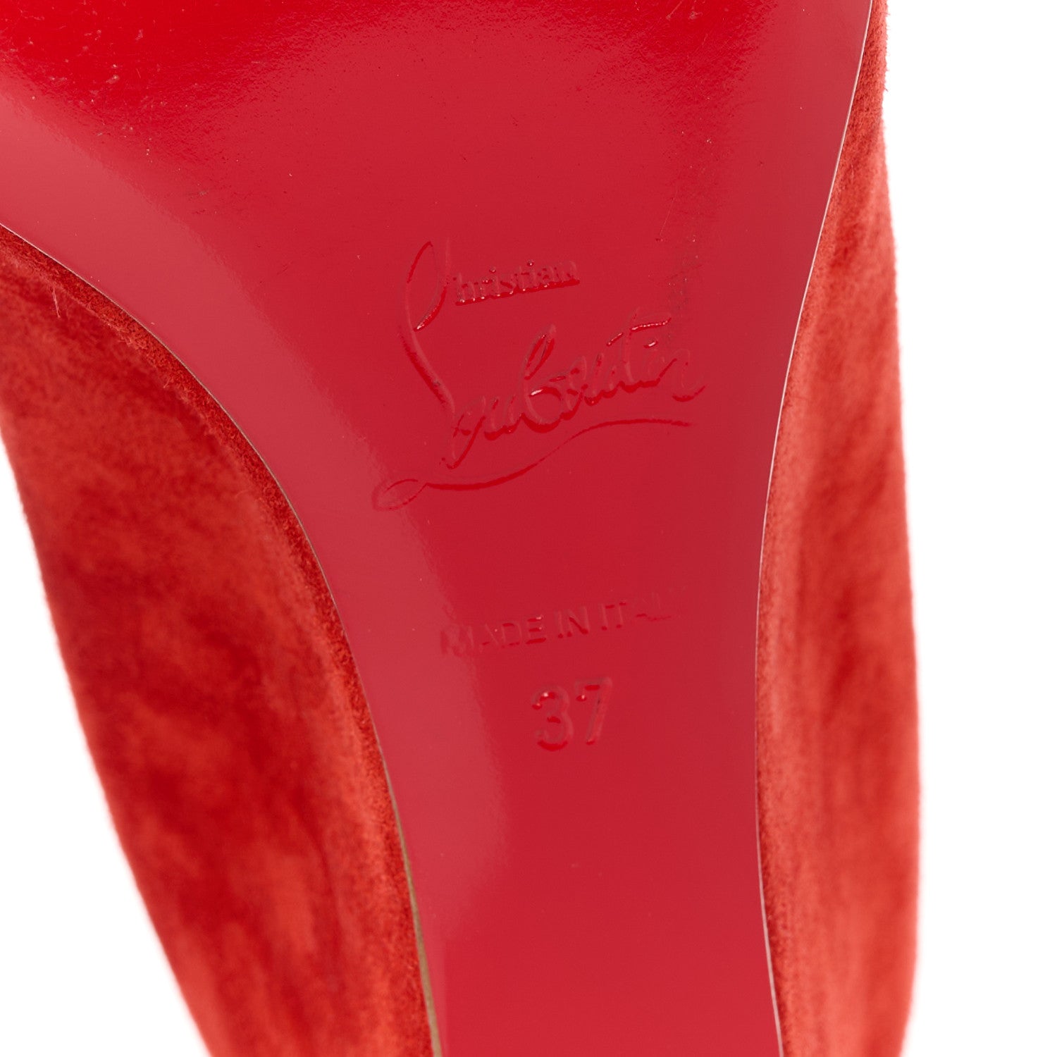 Christian Louboutin Veau Velours Melissa Wedges 37 Loubi 8 of 8