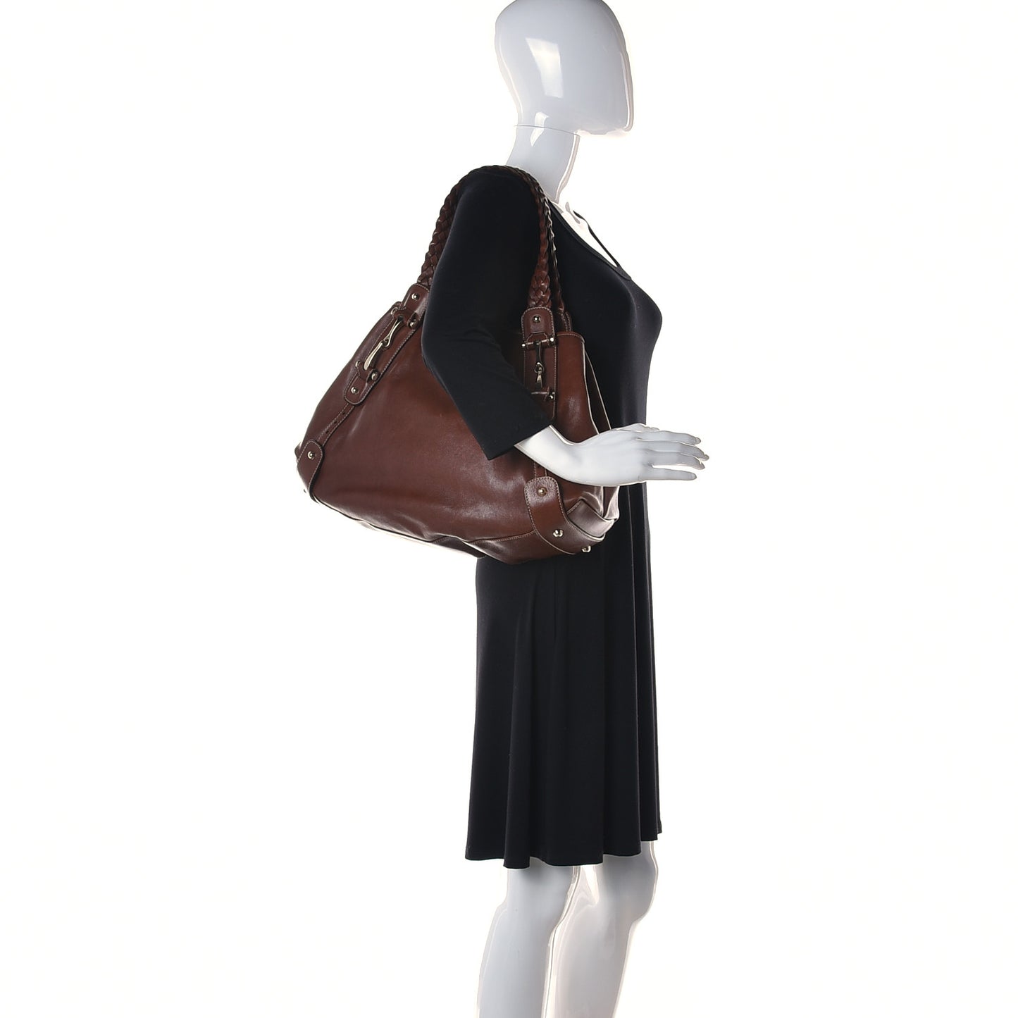 Calfskin Medium Pelham Shoulder Bag Brown