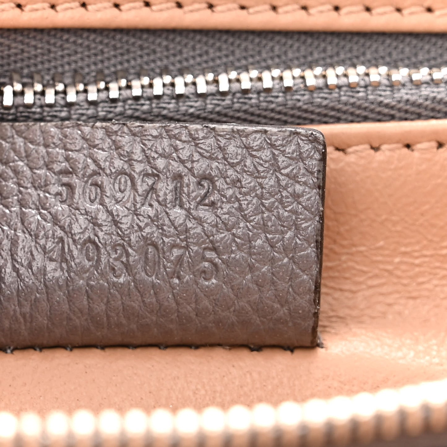 Grainy Calfskin Small Zumi Top Handle Bag Dusty Grey