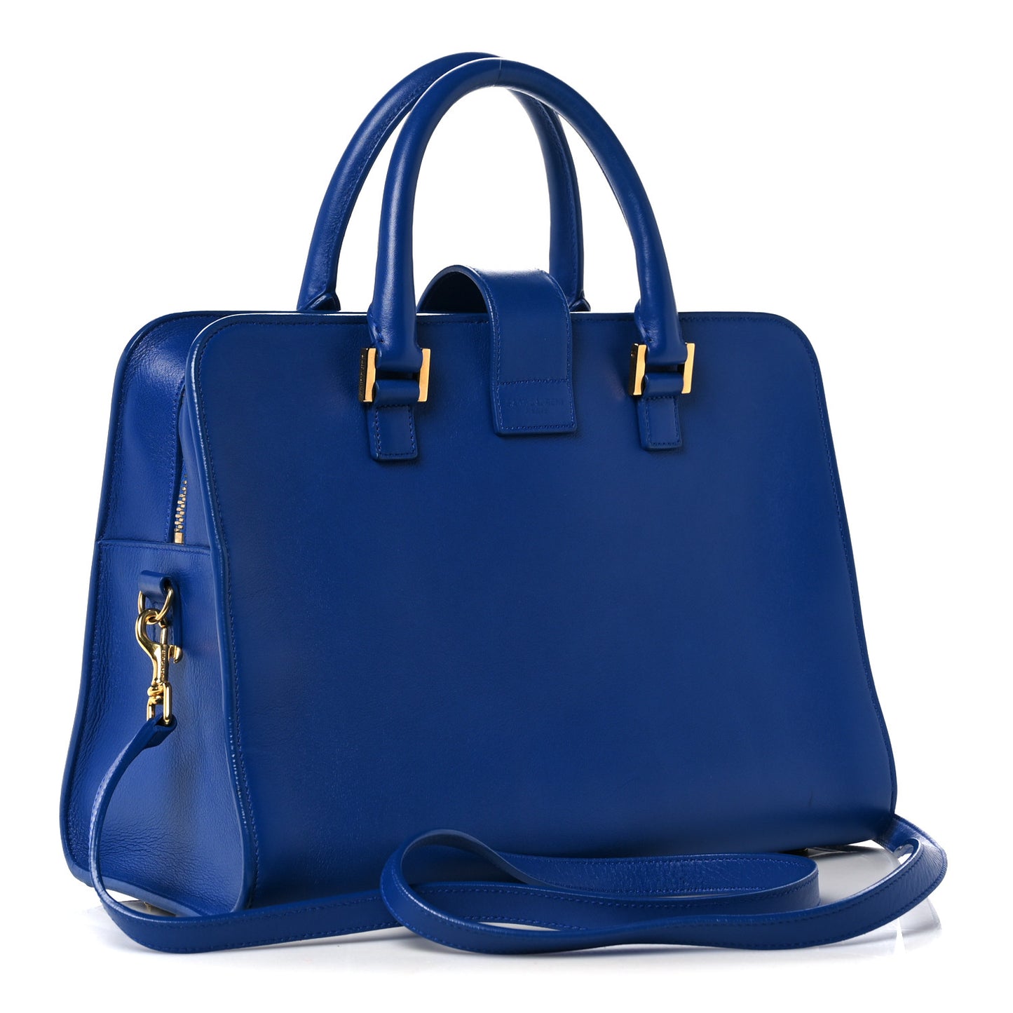 Calfskin Small Monogram Cabas Blue Majorelle