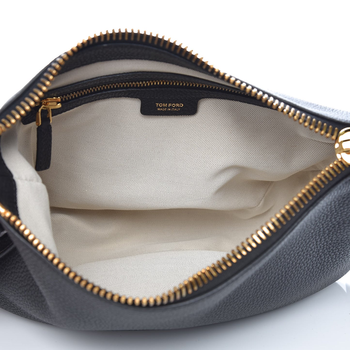 Pebbled Calfskin Medium Jennifer Simple Zip Black