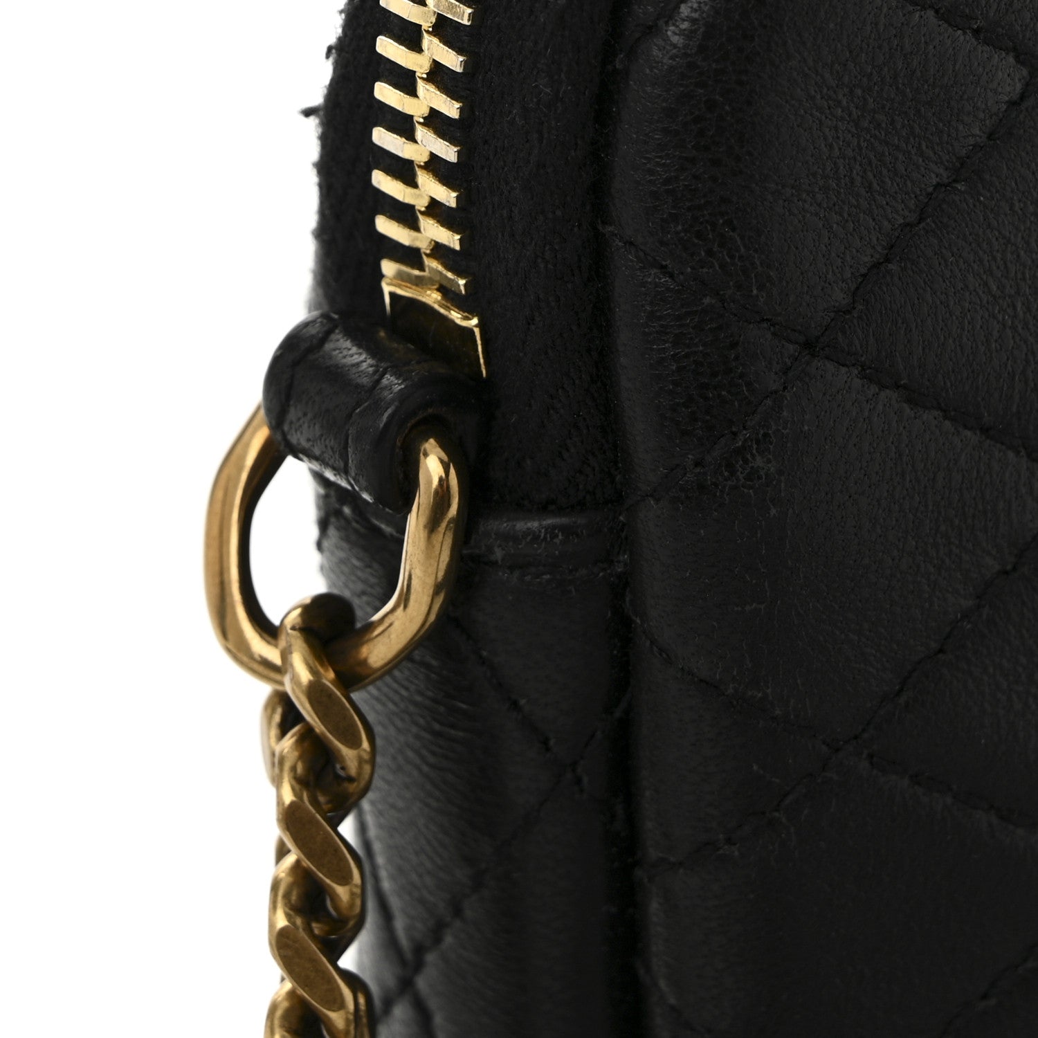Saint Laurent Lambskin Quilted Gaby Zipped Pouch Black 10 of 10