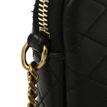 Saint Laurent Lambskin Quilted Gaby Zipped Pouch Black 10 of 10