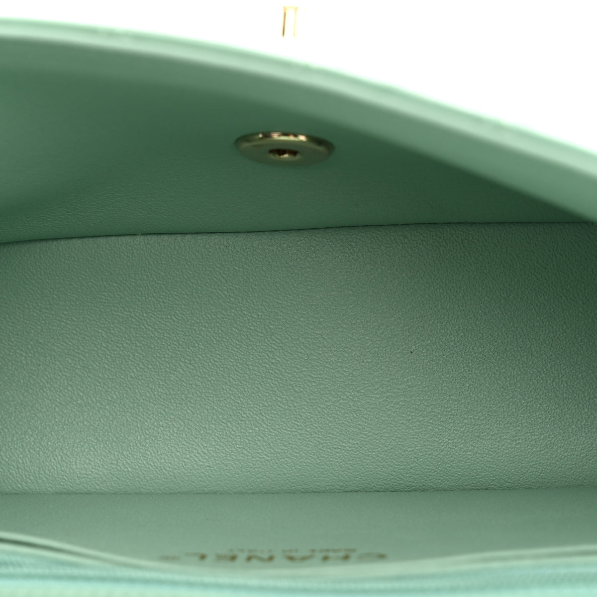 Chanel Lambskin Quilted Mini Rectangular Flap Light Green 5 of 13