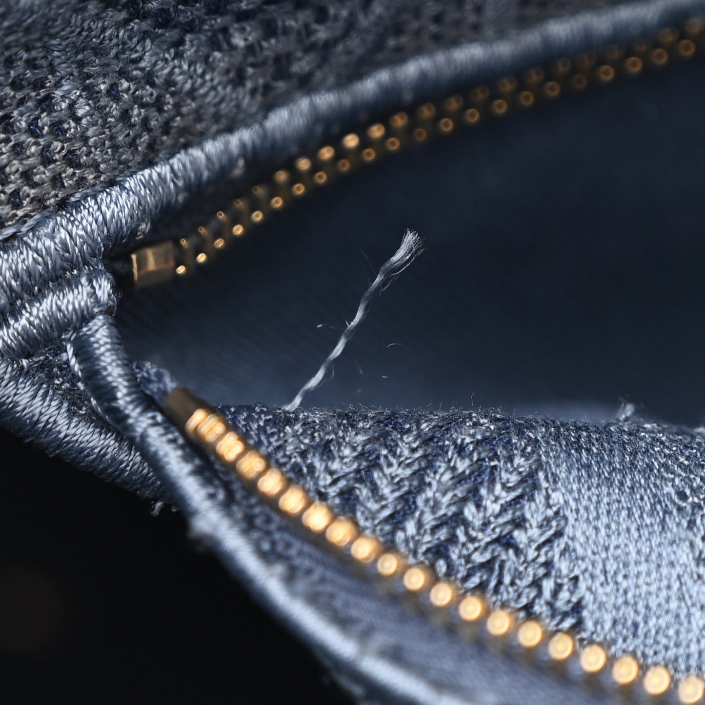 Canvas Embroidered Cannage Medium Lady D-Lite Denim Blue