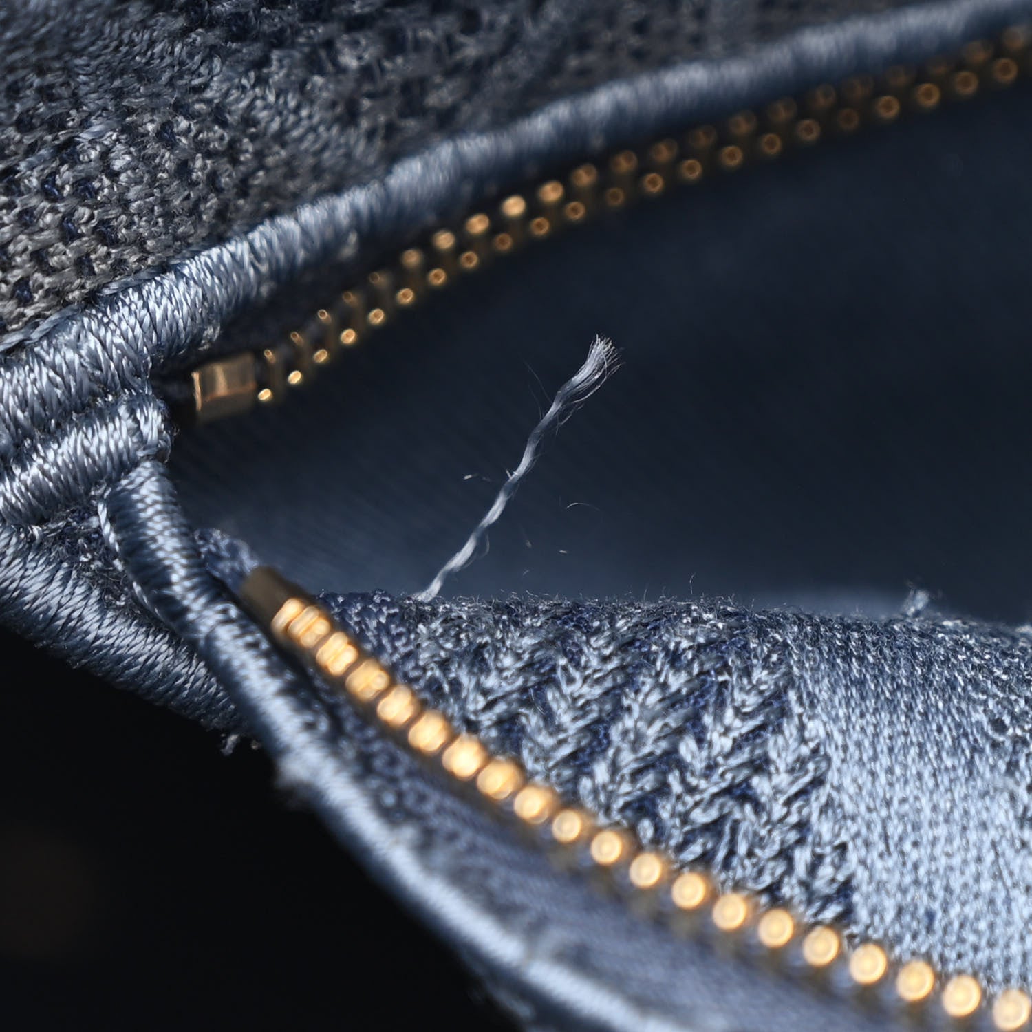 Christian Dior Canvas Embroidered Cannage Medium Lady D-Lite Denim Blue 14 of 14