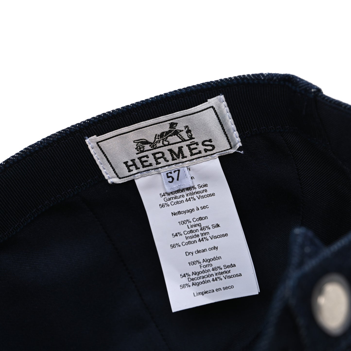 Denim Embroidered Davis Emile Hat 57 Indigo