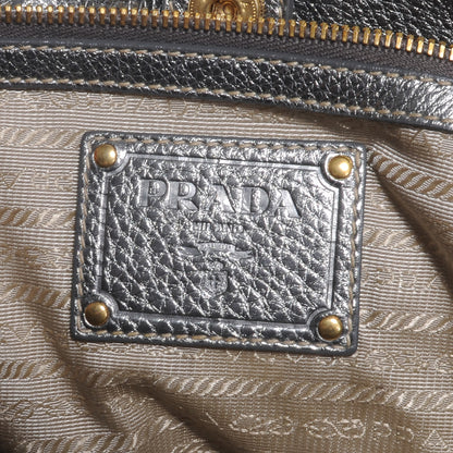 Prada Vitello Daino Tote Silver 7 of 8