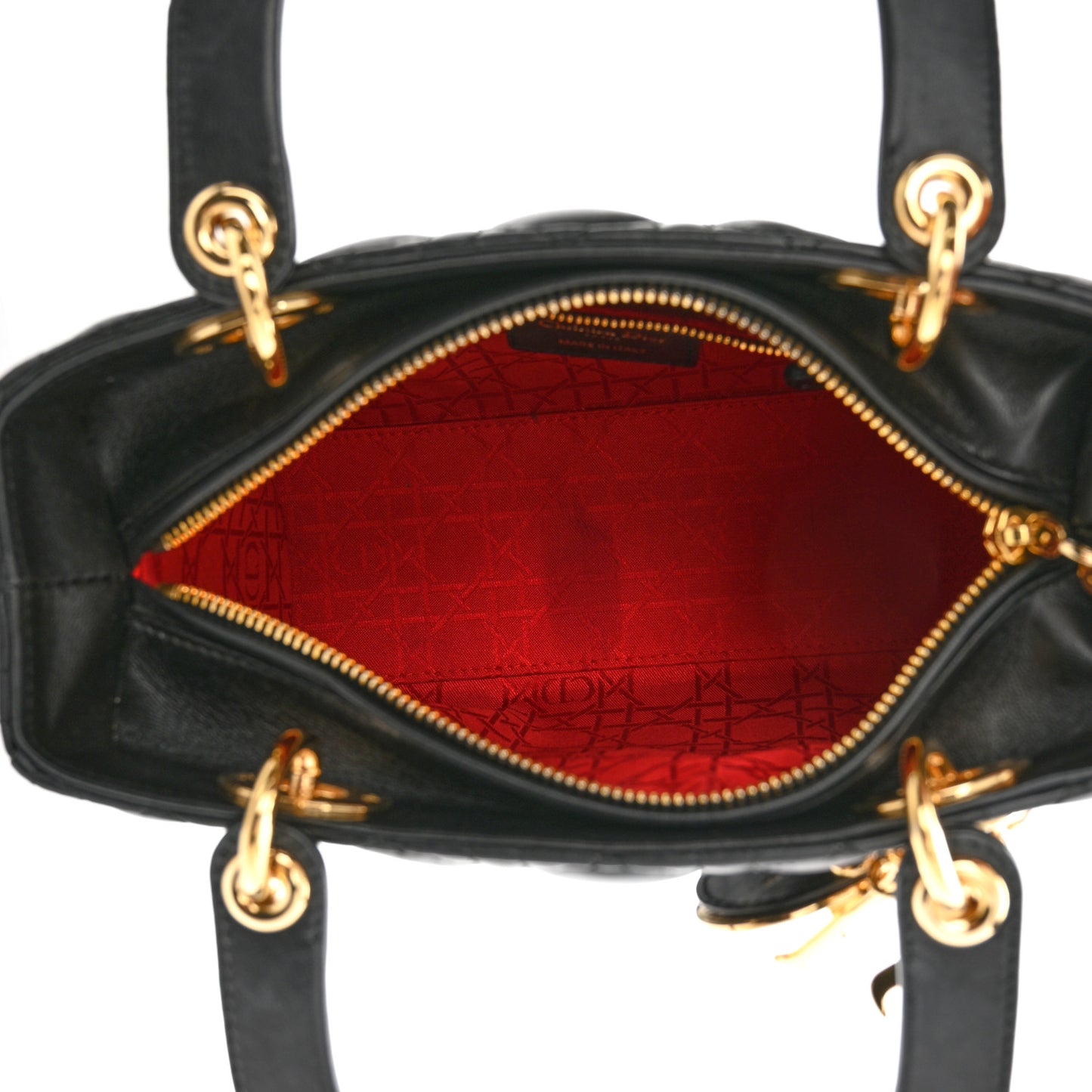 Lambskin Cannage Medium Lady Dior Black