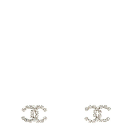 Chanel Crystal CC Earrings Silver 1 of 4
