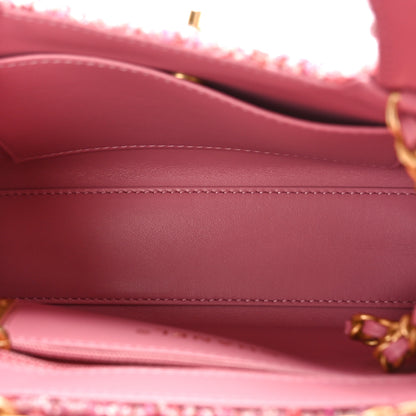 Chanel Tweed Quilted Nano Kelly Shopper Pink 5 of 9