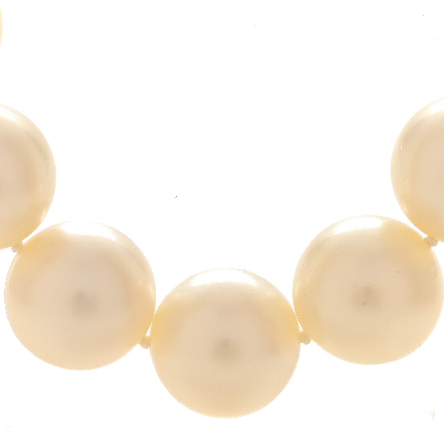 Chanel Metal Giant Pearl Choker Necklace Gold White 4 of 9