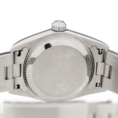 Rolex Stainless Steel 24mm Oyster Perpetual Watch Blue 76080 4 of 5
