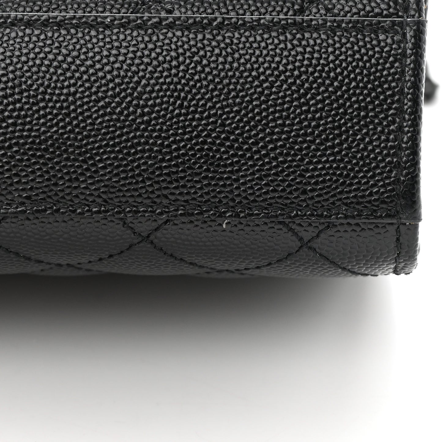 Grain De Poudre Textured Mixed Matelasse Triquilt Small Monogram Monochrome Satchel Black