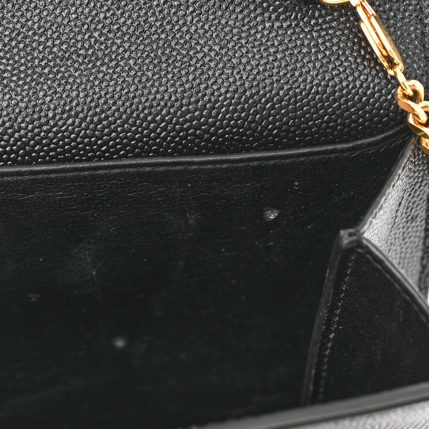 Saint Laurent Grain De Poudre Uptown Chain Wallet Black 11 of 14