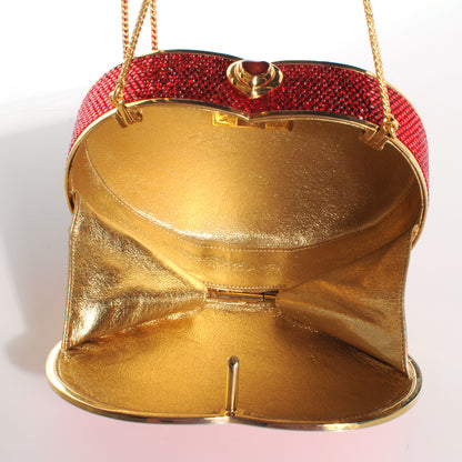Judith Leiber Crystal Heart Minaudiere Clutch 7 of 7