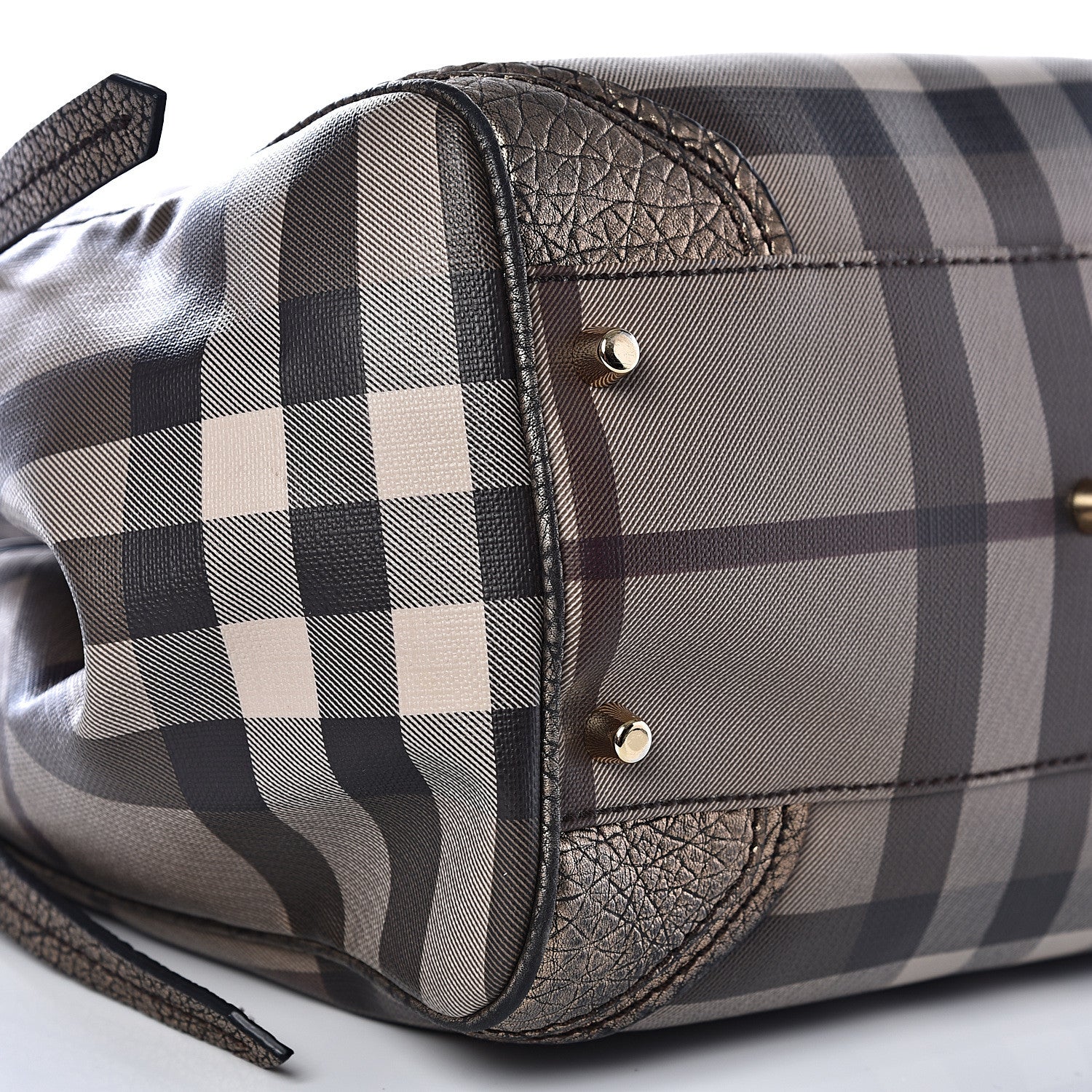 Burberry Smoked Check Small Canterbury Tote Anthracite 7 of 17