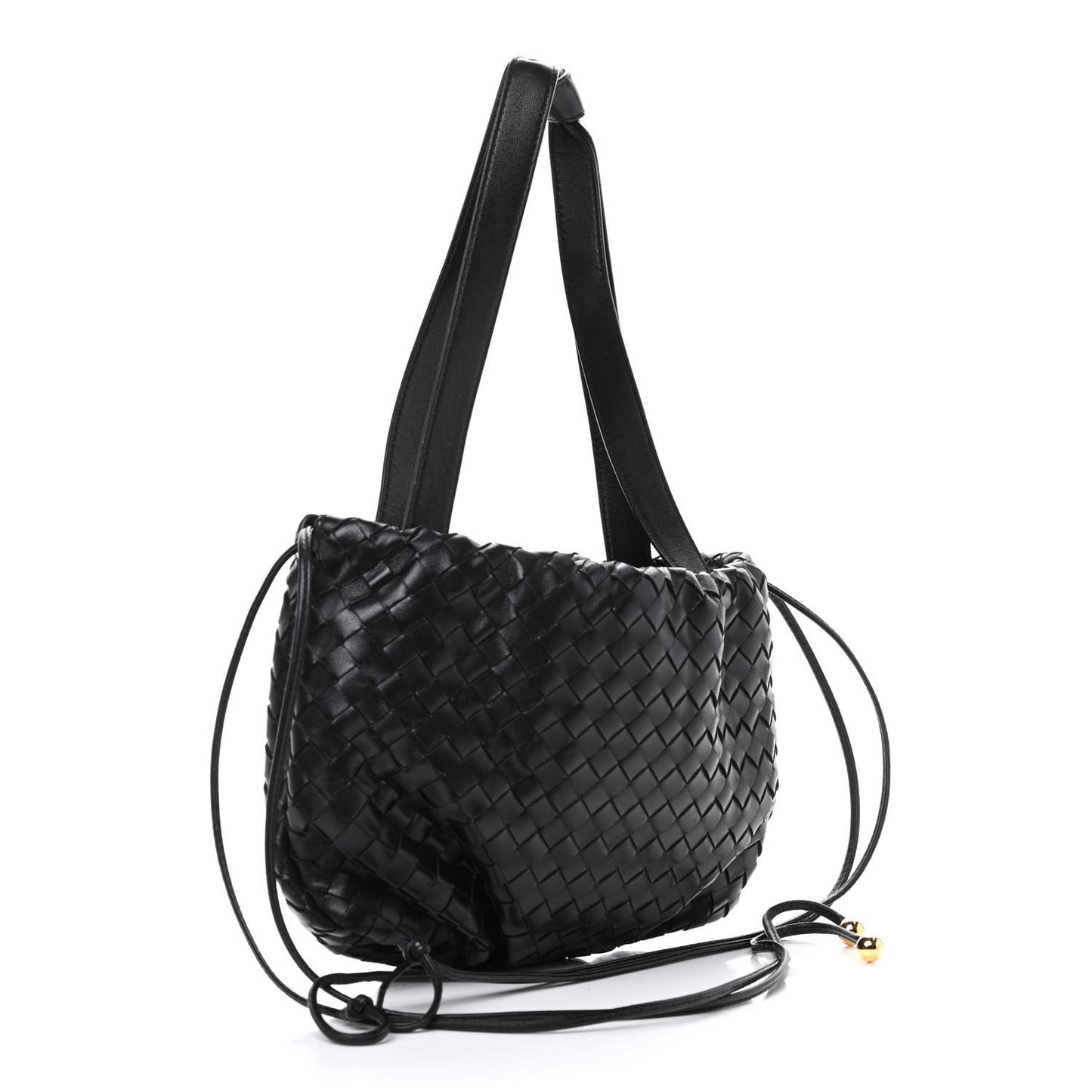 Nappa Intrecciato Small Bulb Black