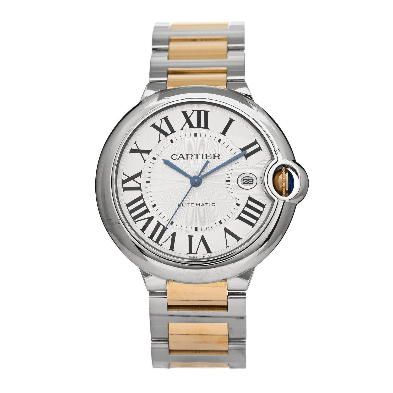 Cartier Stainless Steel 18K Yellow Gold 42mm Ballon Bleu De Cartier Automatic Watch 1 of 5