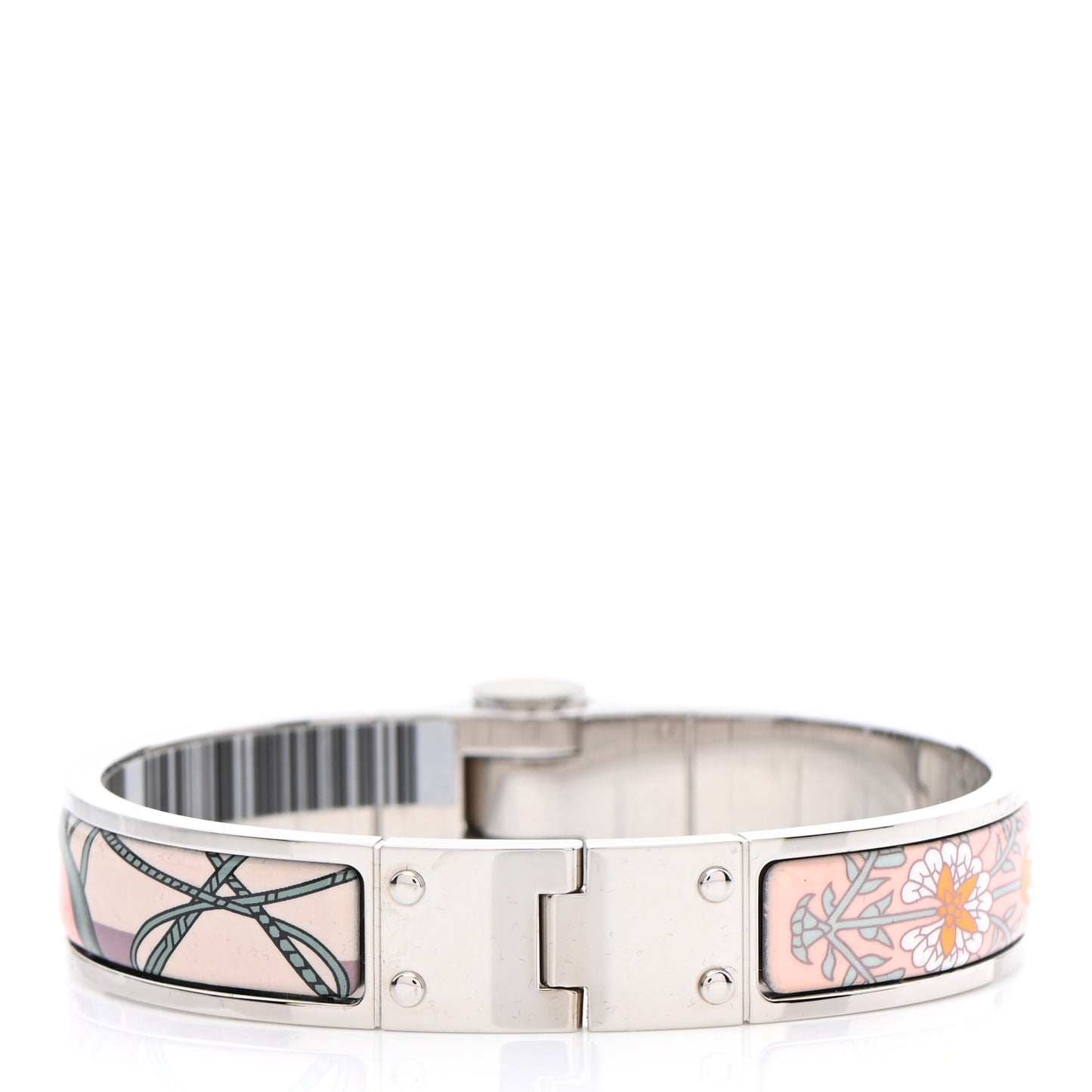 Enamel Printed Narrow Coup De Fouet Au Bloc Hinged Bracelet S Candeur