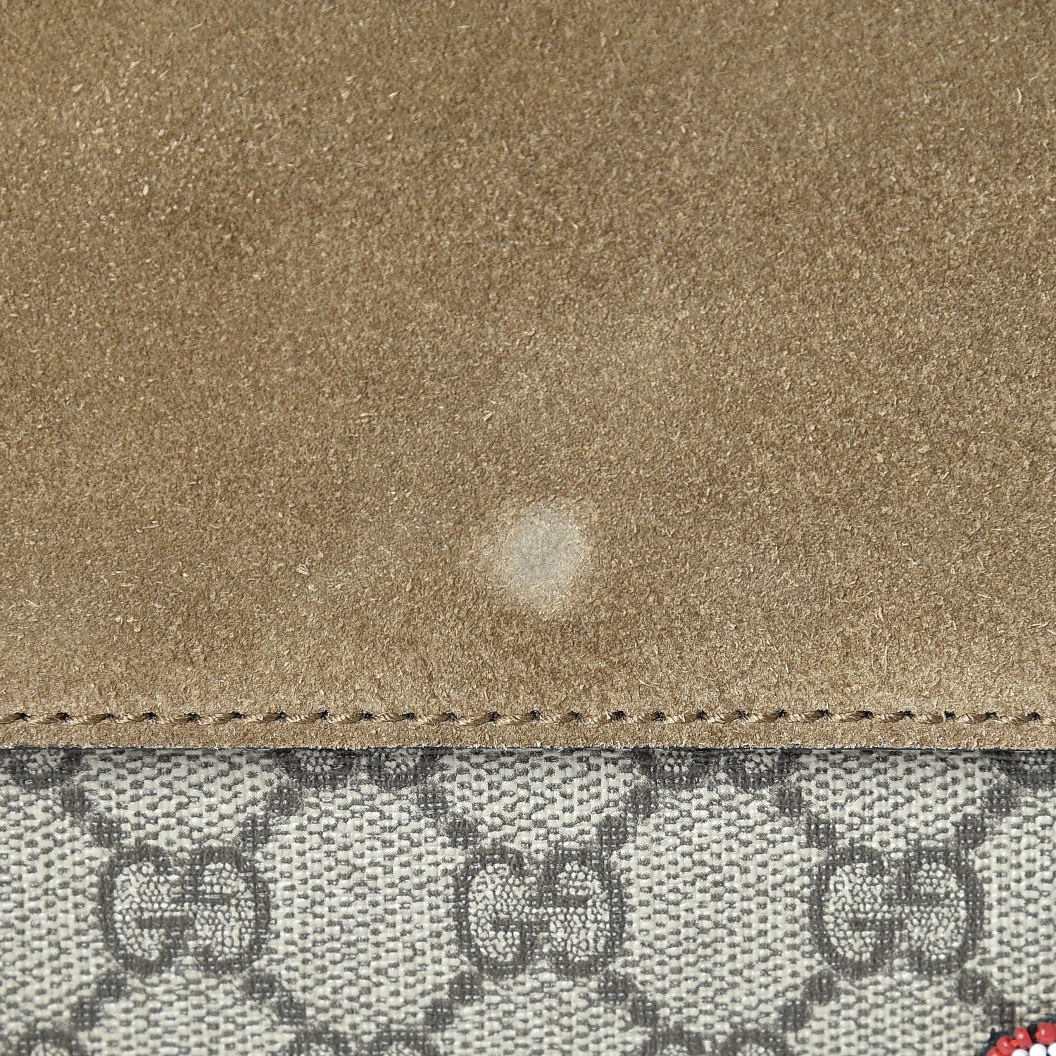 Gucci GG Supreme Monogram Beaded Small Dionysus Shoulder Bag Taupe 14 of 16