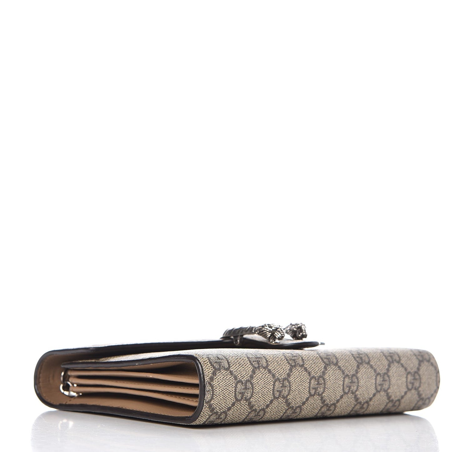 GG Supreme Monogram Mini Dionysus Chain Wallet Beige Taupe