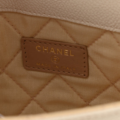 Chanel Grained Calfskin Quilted Cuba Clutch White 6 of 8