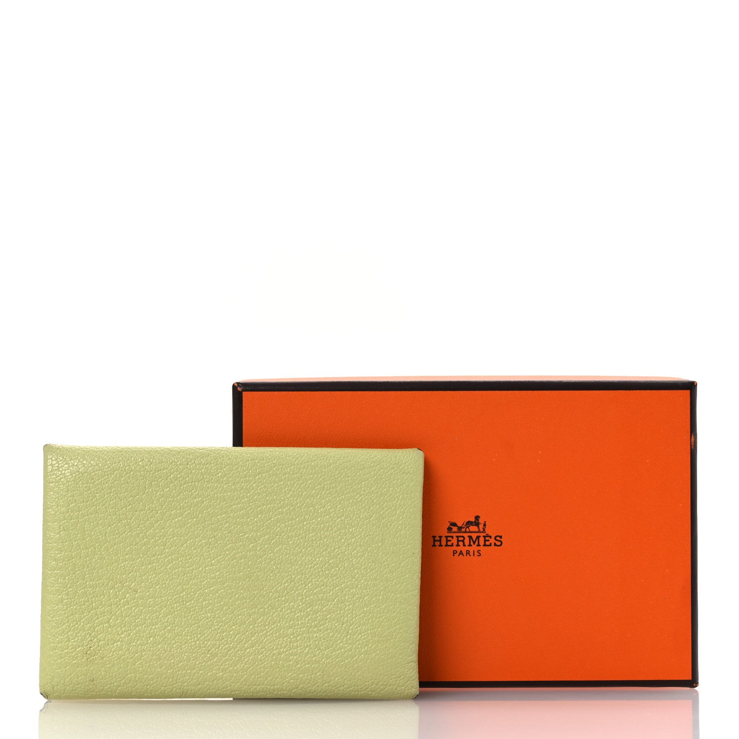 Hermes Chevre Mysore Calvi Card Case Jaune Bourgeon 11 of 11