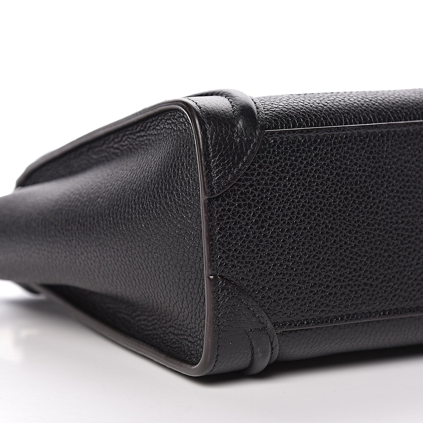 Drummed Calfskin Nano Luggage Black