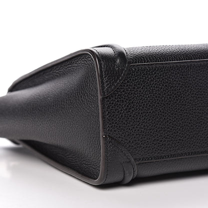 Celine Drummed Calfskin Nano Luggage Black 8 of 10